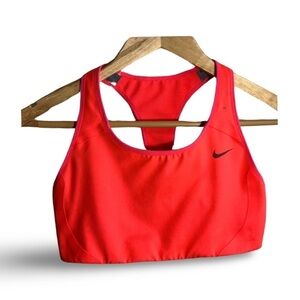 Nike Dri-Fit Bright Sports Bra Small Neon Orange & Grey Bright